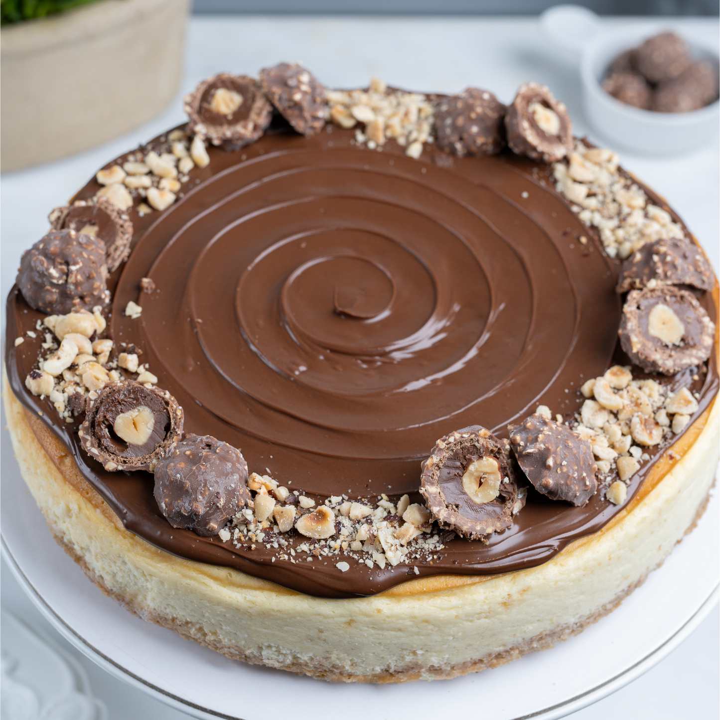 Nutella Ferrero Rocher Cheesecake