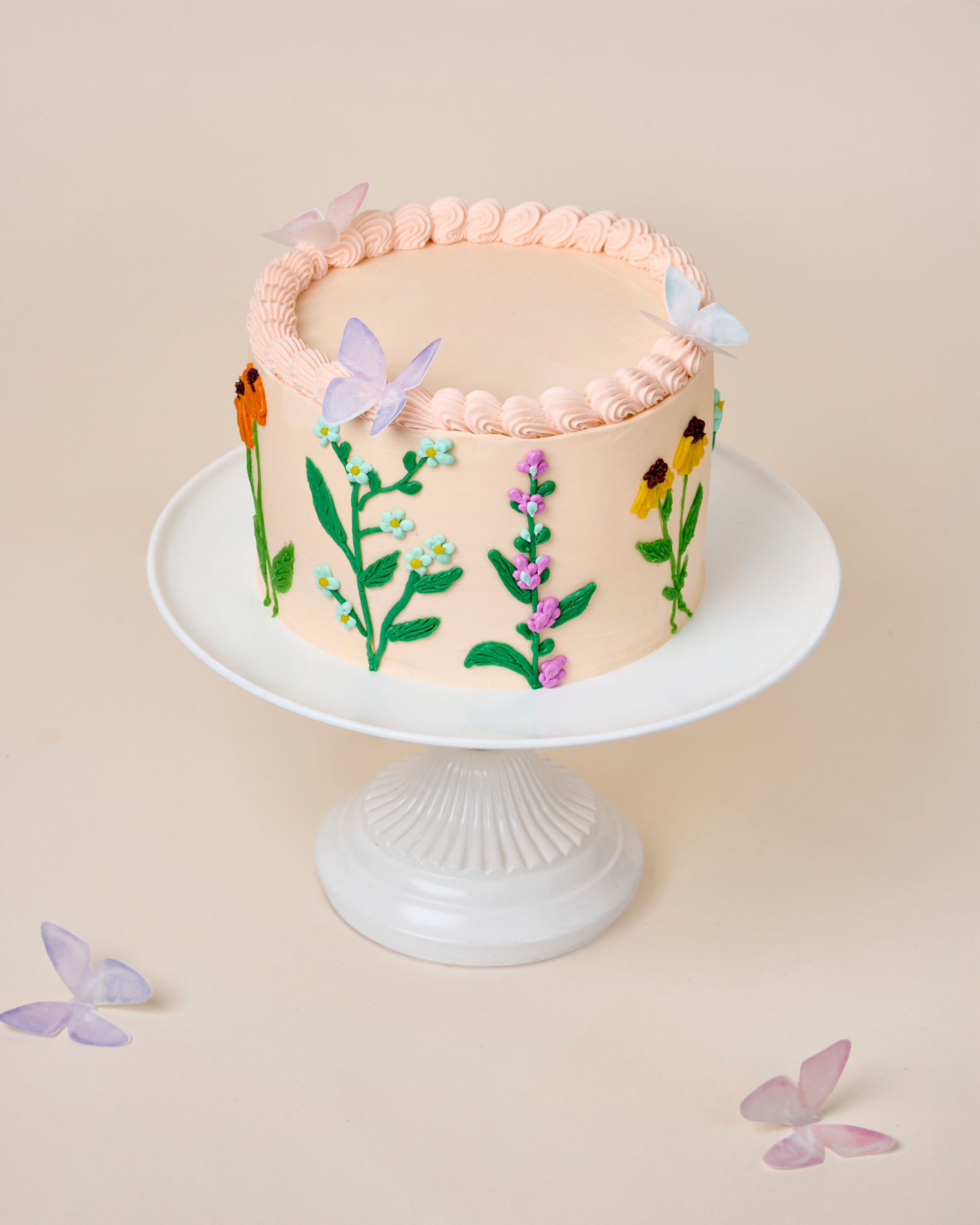 Vertical Florals Cake