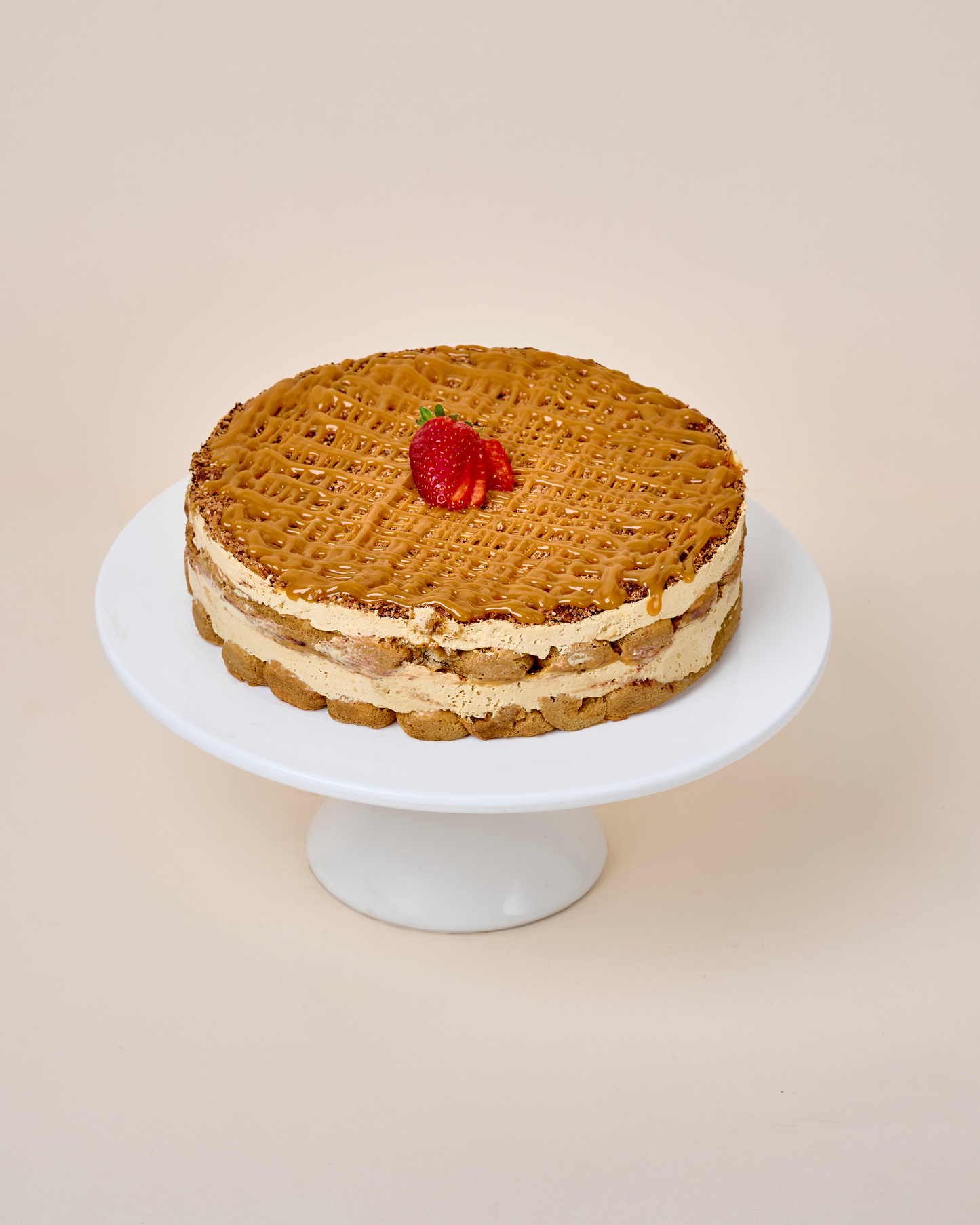 Salted Caramel Tiramisu Cake