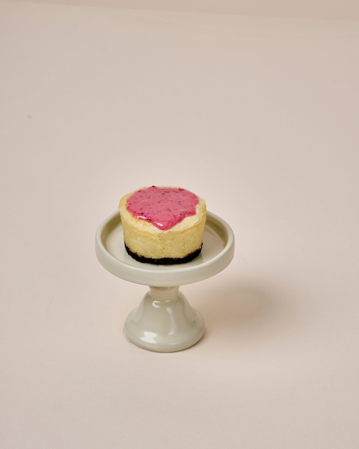 Mini cheesecake croquant aux framboises