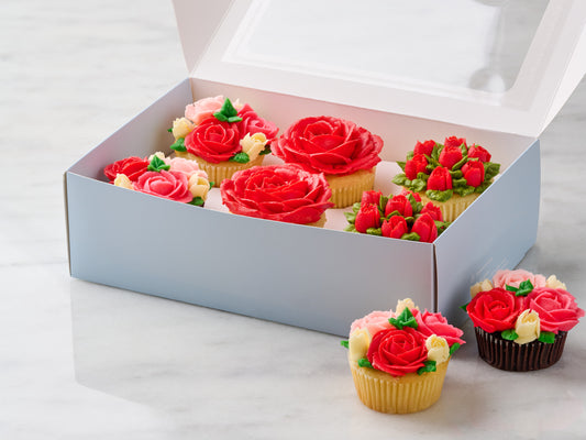 Floral Cupcake Box of 6