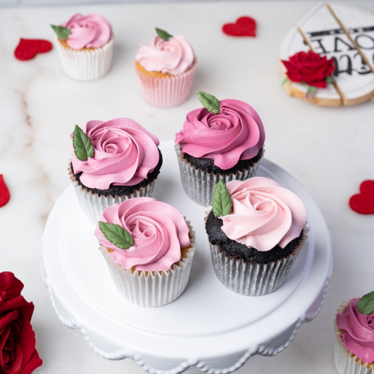 Rose Themed Cupcakes Box