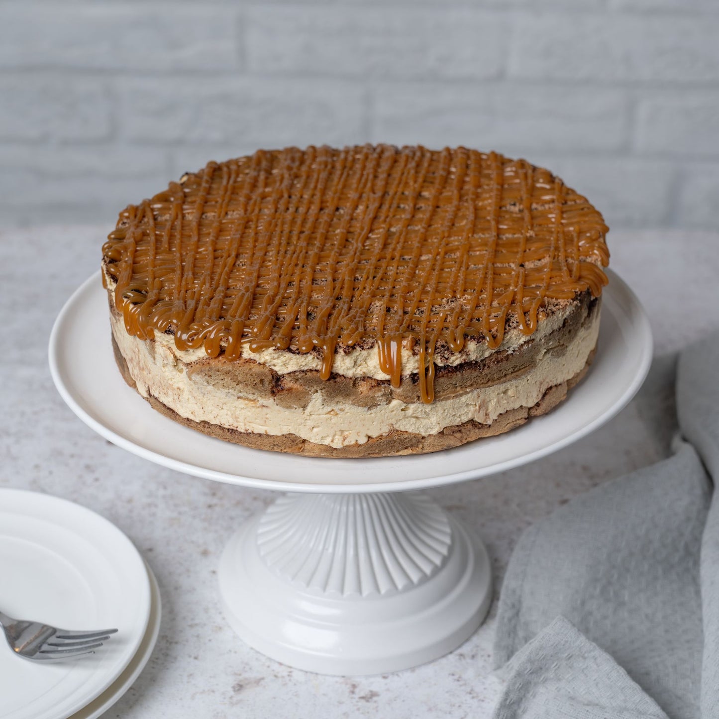 Salted Caramel Tiramisu Cake