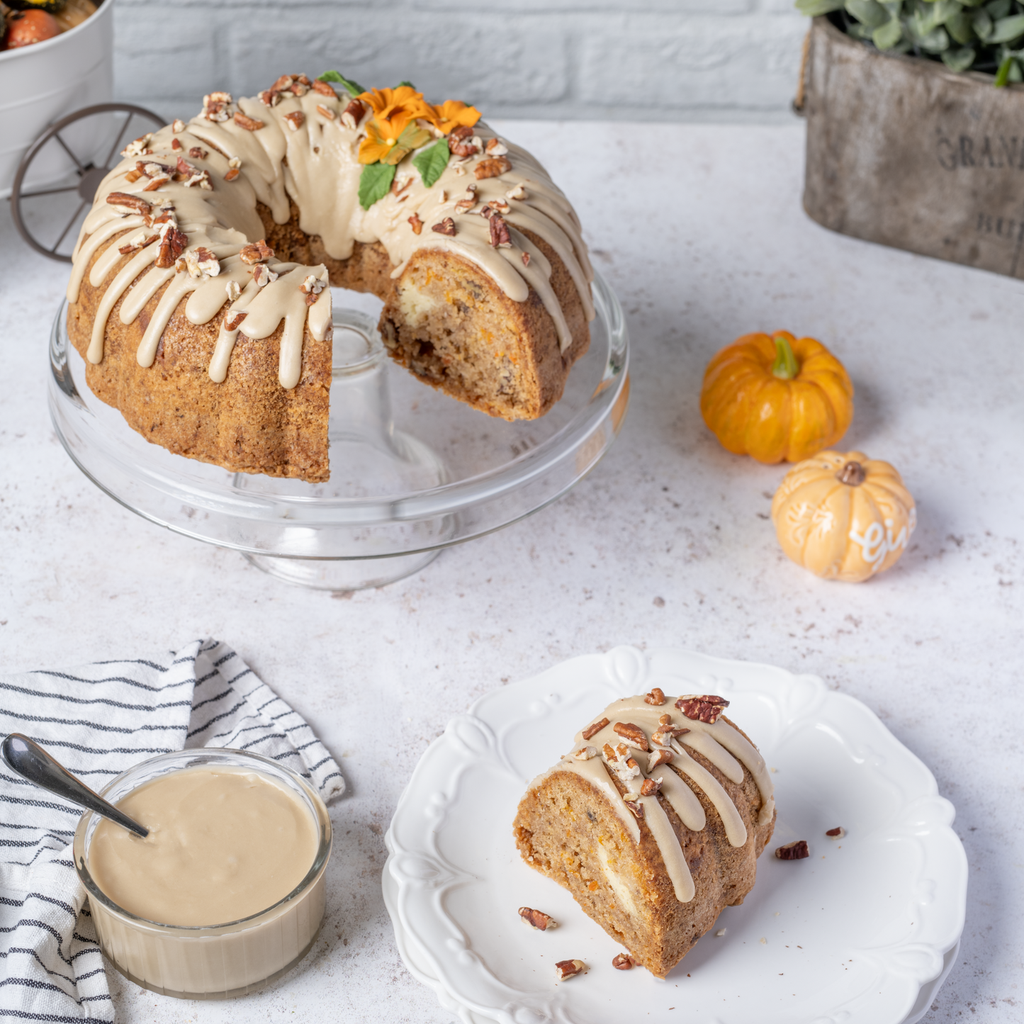 Pastel de sabores favoritos del otoño