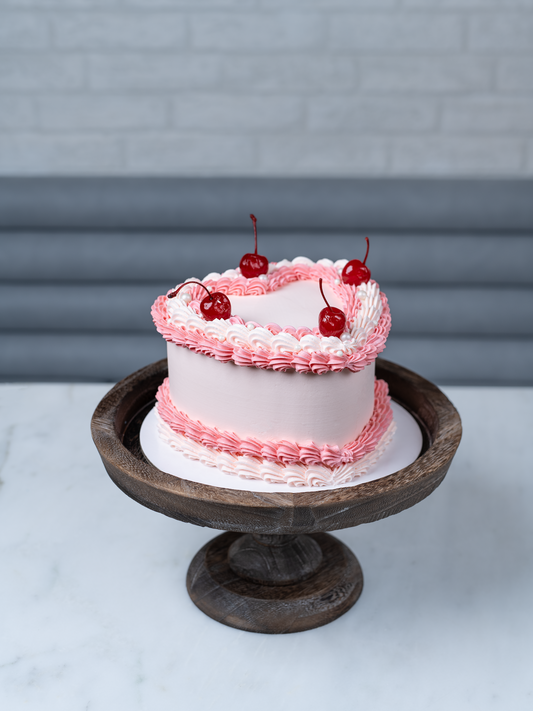 Simple Vintage Heart Cake