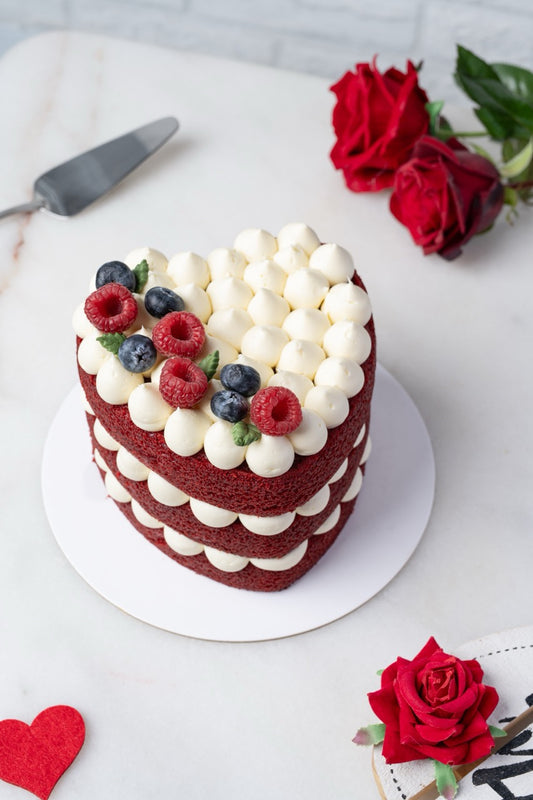 Red Velvet Heart Mini Cake