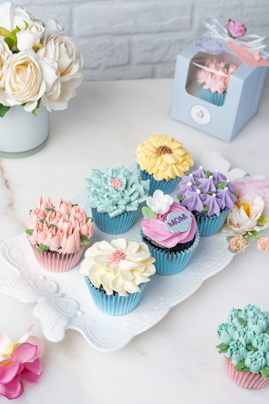 Assorted Floral Cupcakes