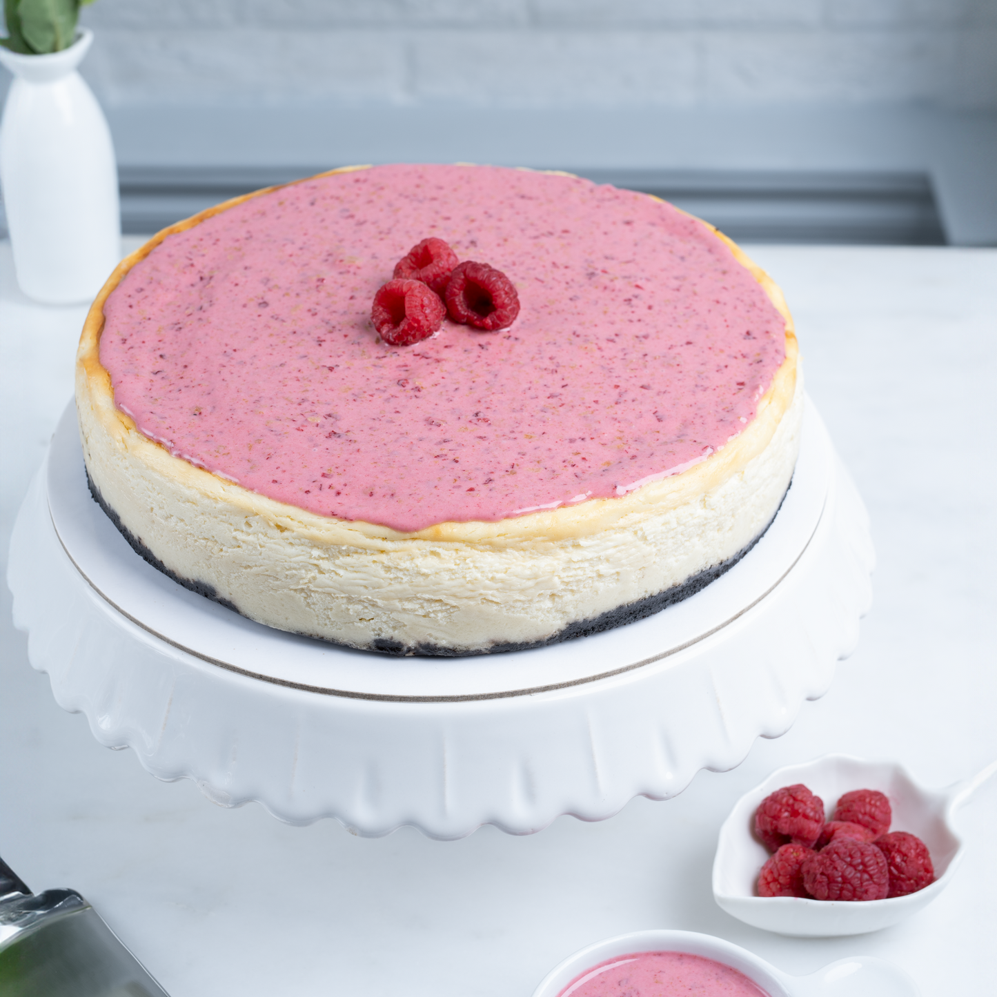 Raspberry Crunch Cheesecake
