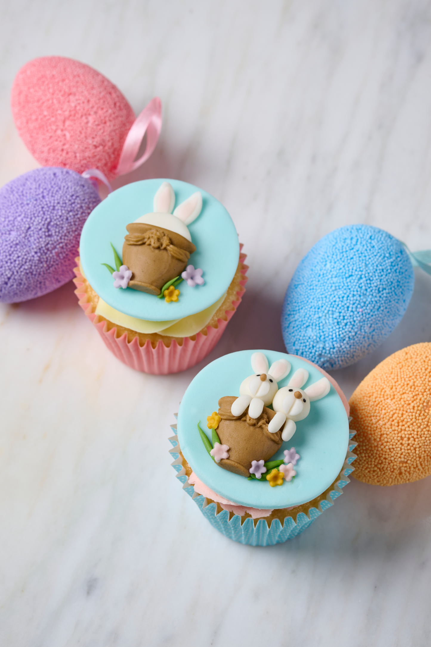 Fondant Topper Easter Cupcakes