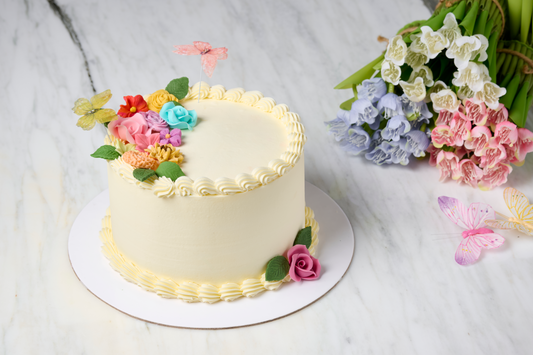 Simple Floral Buttercream Cake