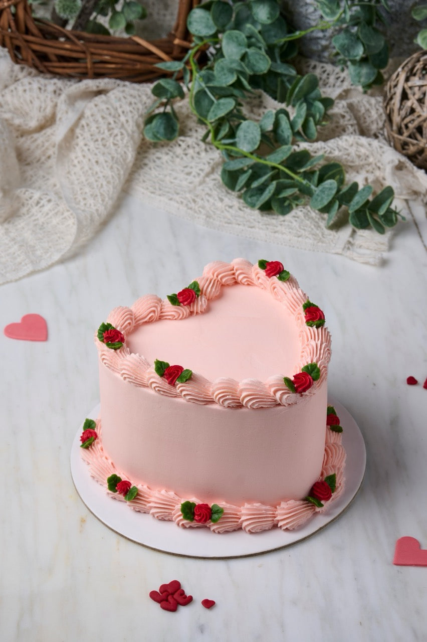 Hearts & Roses Cake