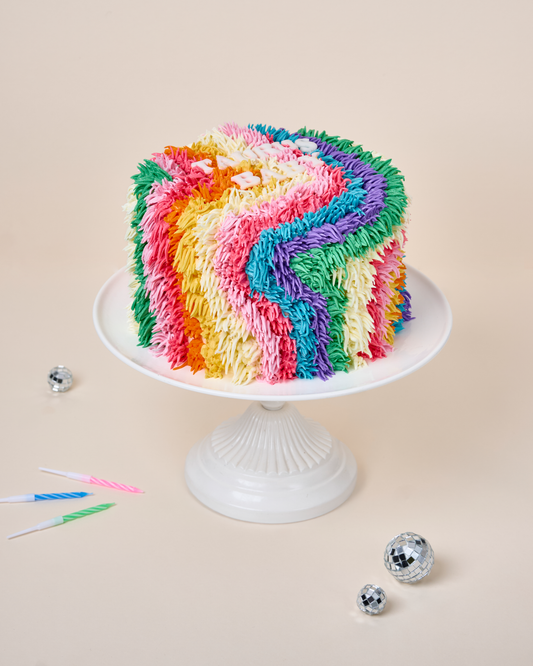 Multicolor Shag Cake