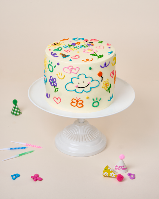 Birthday Doodle Cake