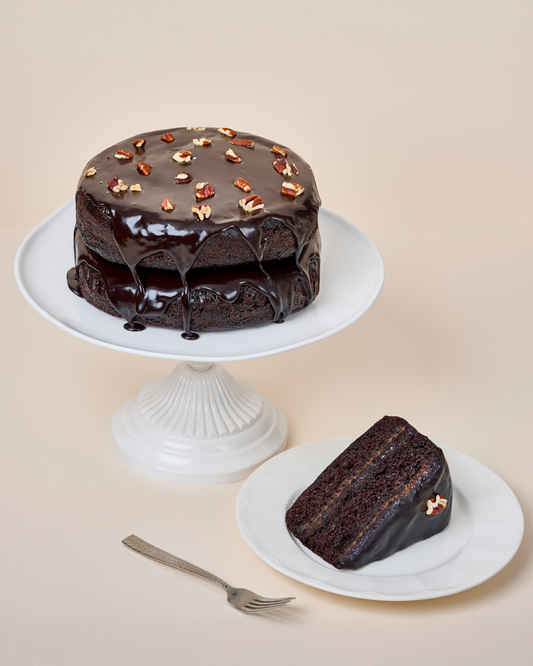 Pastel de chocolate y dulce de tortuga