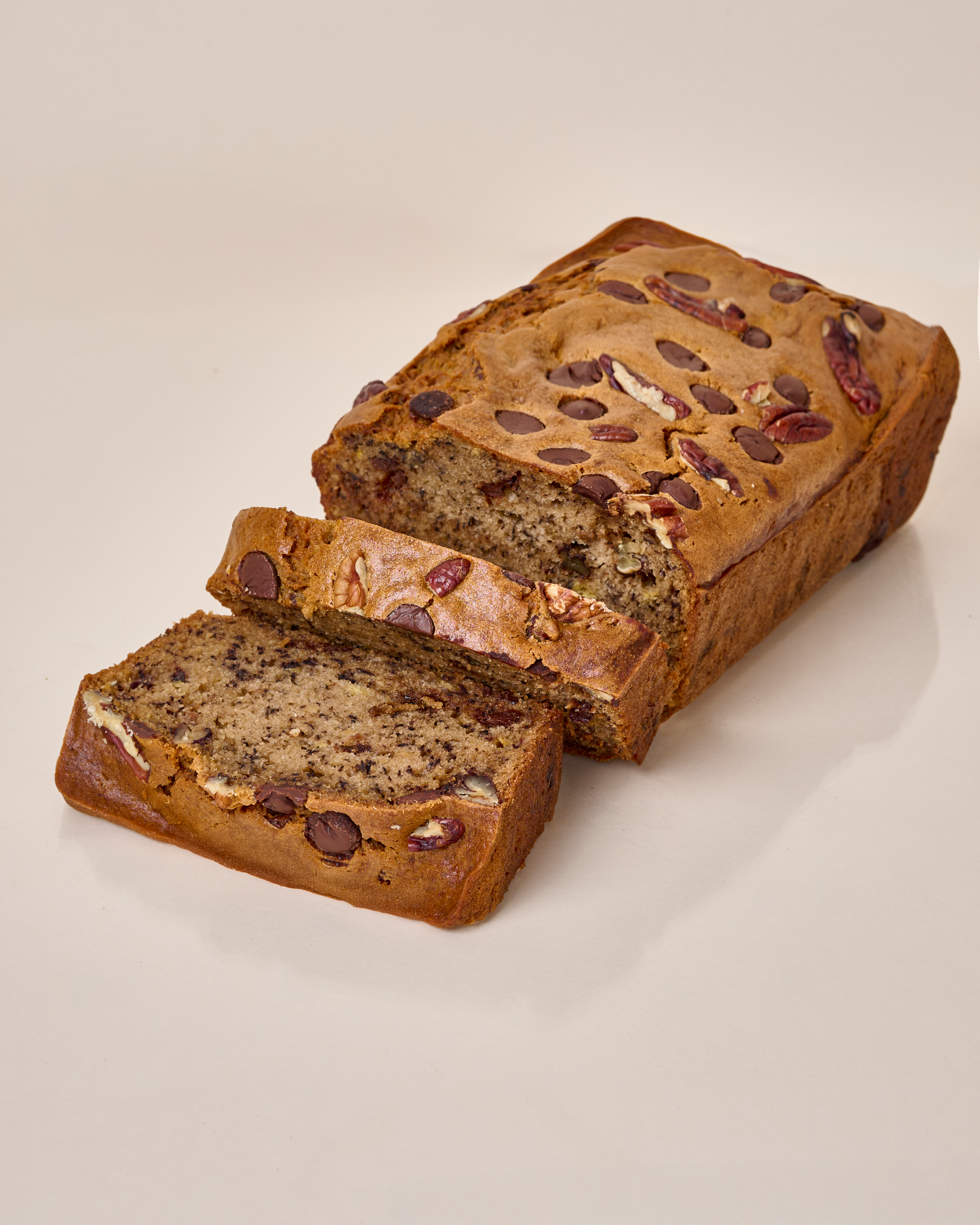 Pan de plátano con chispas de chocolate