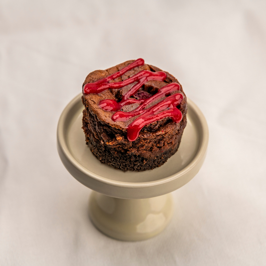 Mini cheesecake de chocolate y frambuesa