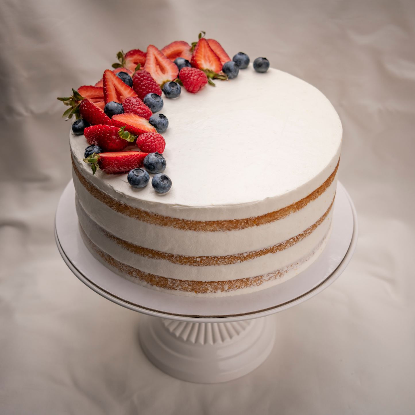 Citrus Berry Naked Cake