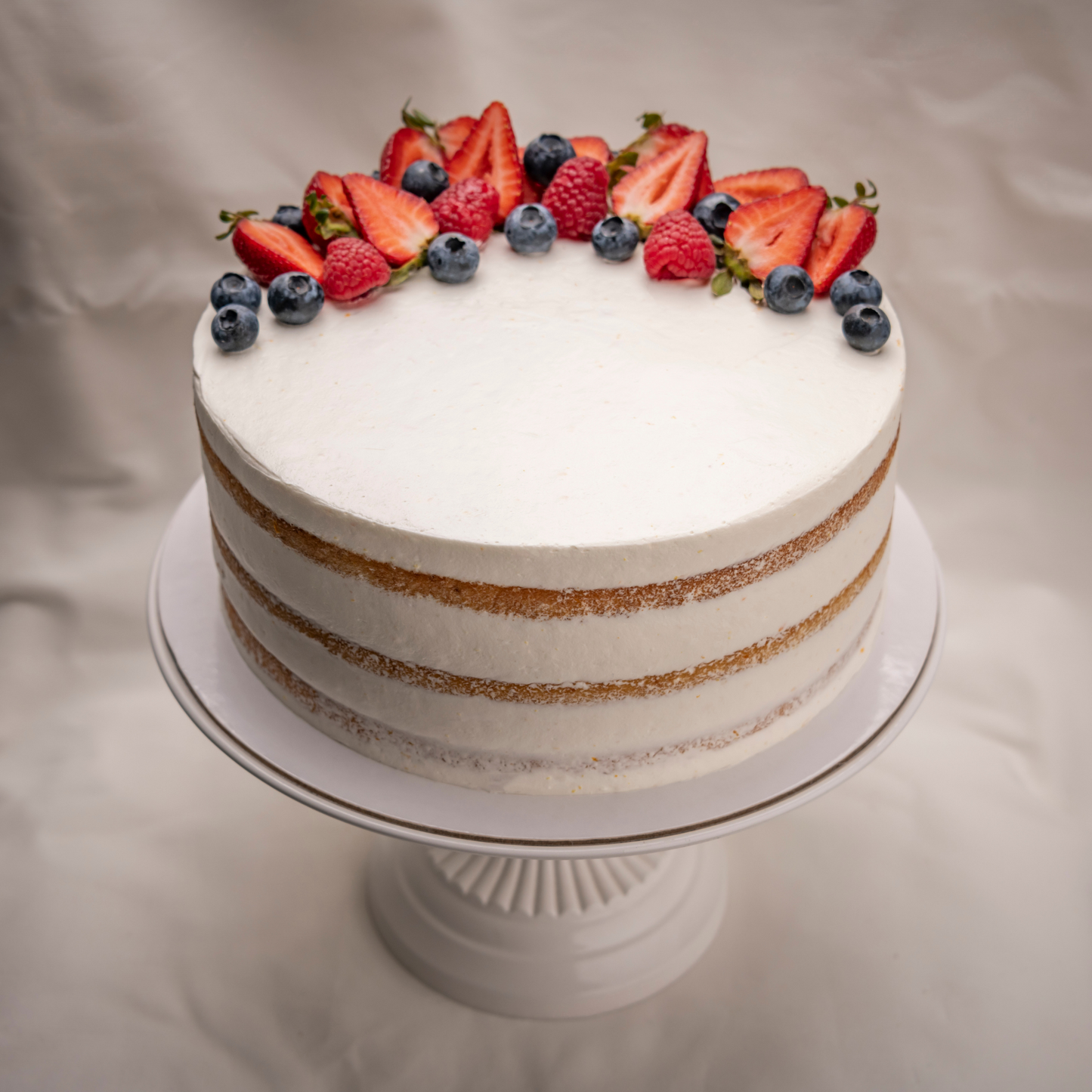 Citrus Berry Naked Cake